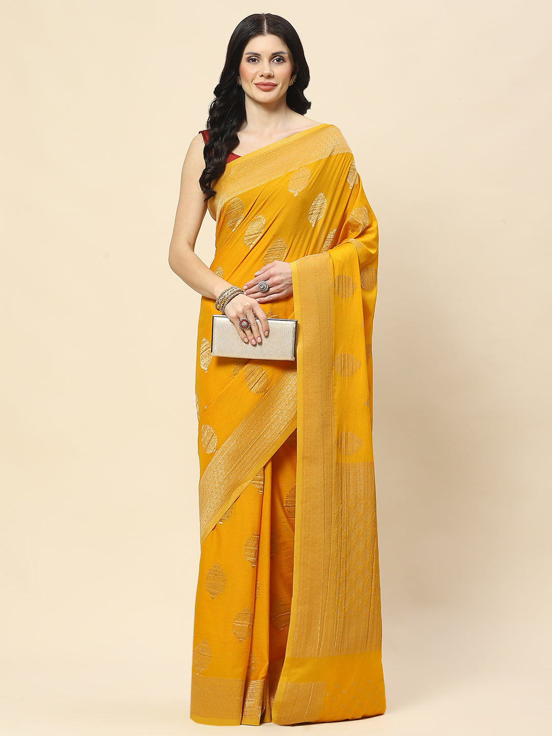 Zari Border Woven Art Tussar Saree