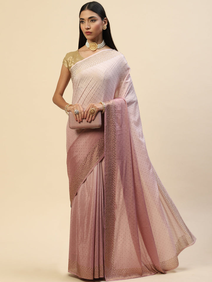 Swarovski Embroidered Chiffon Saree