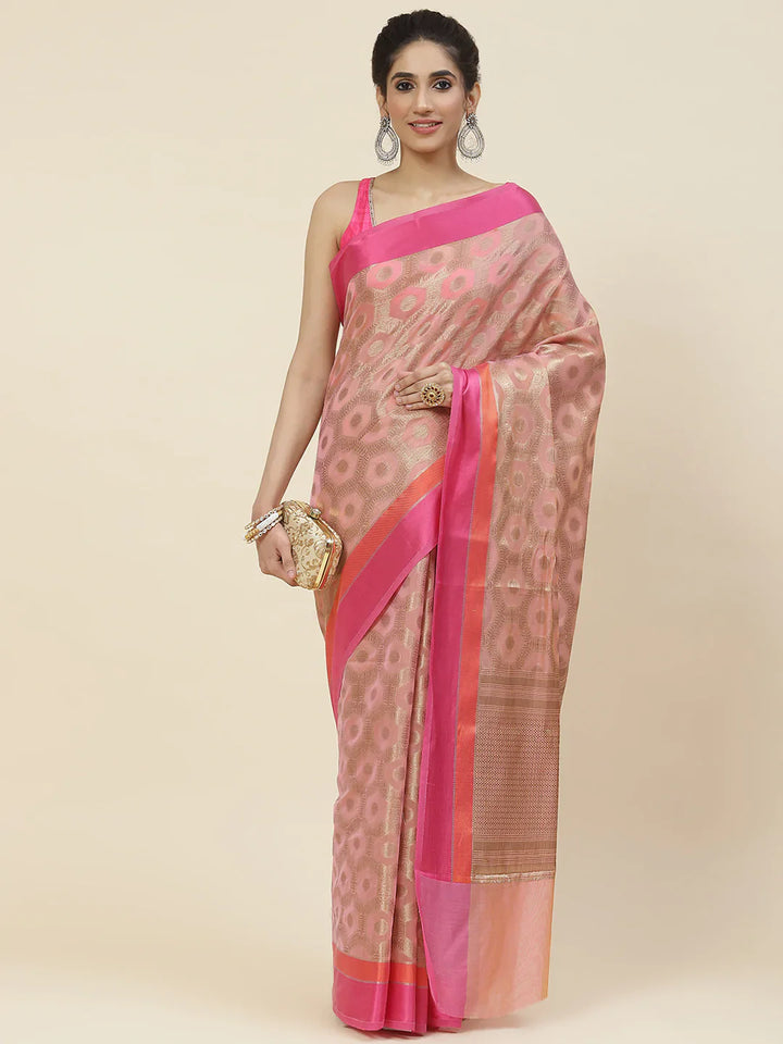 Zari Jaal Cotton Woven Saree