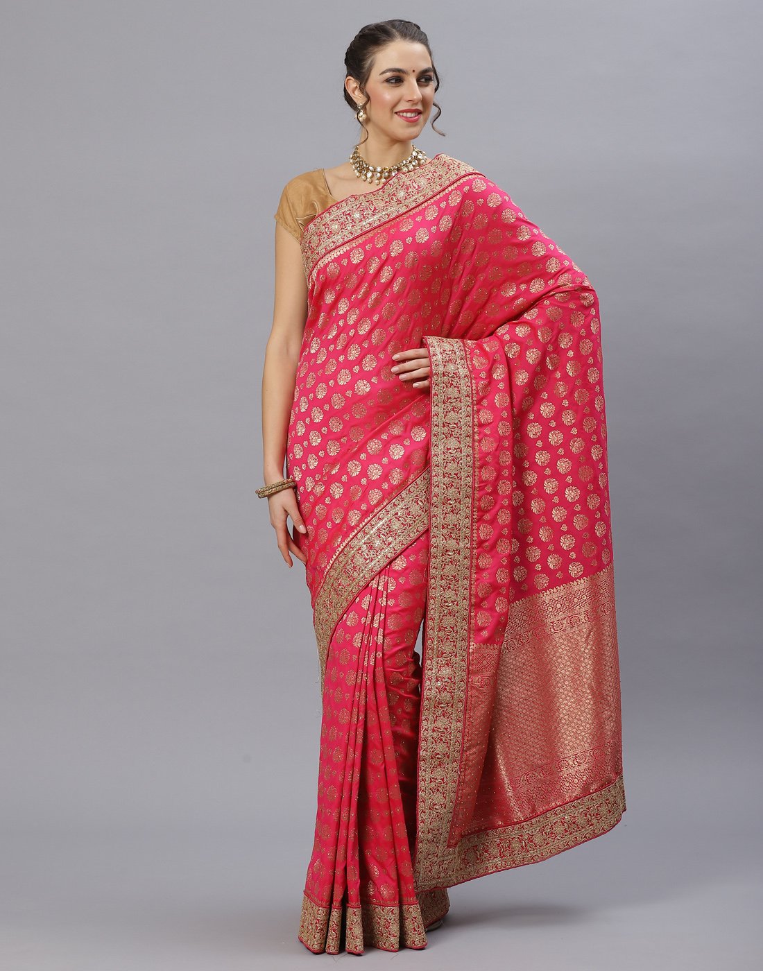 Banarasi Silk Woven Embroidery Saree
