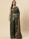 Floral Zari Jaal Handloom Woven Saree
