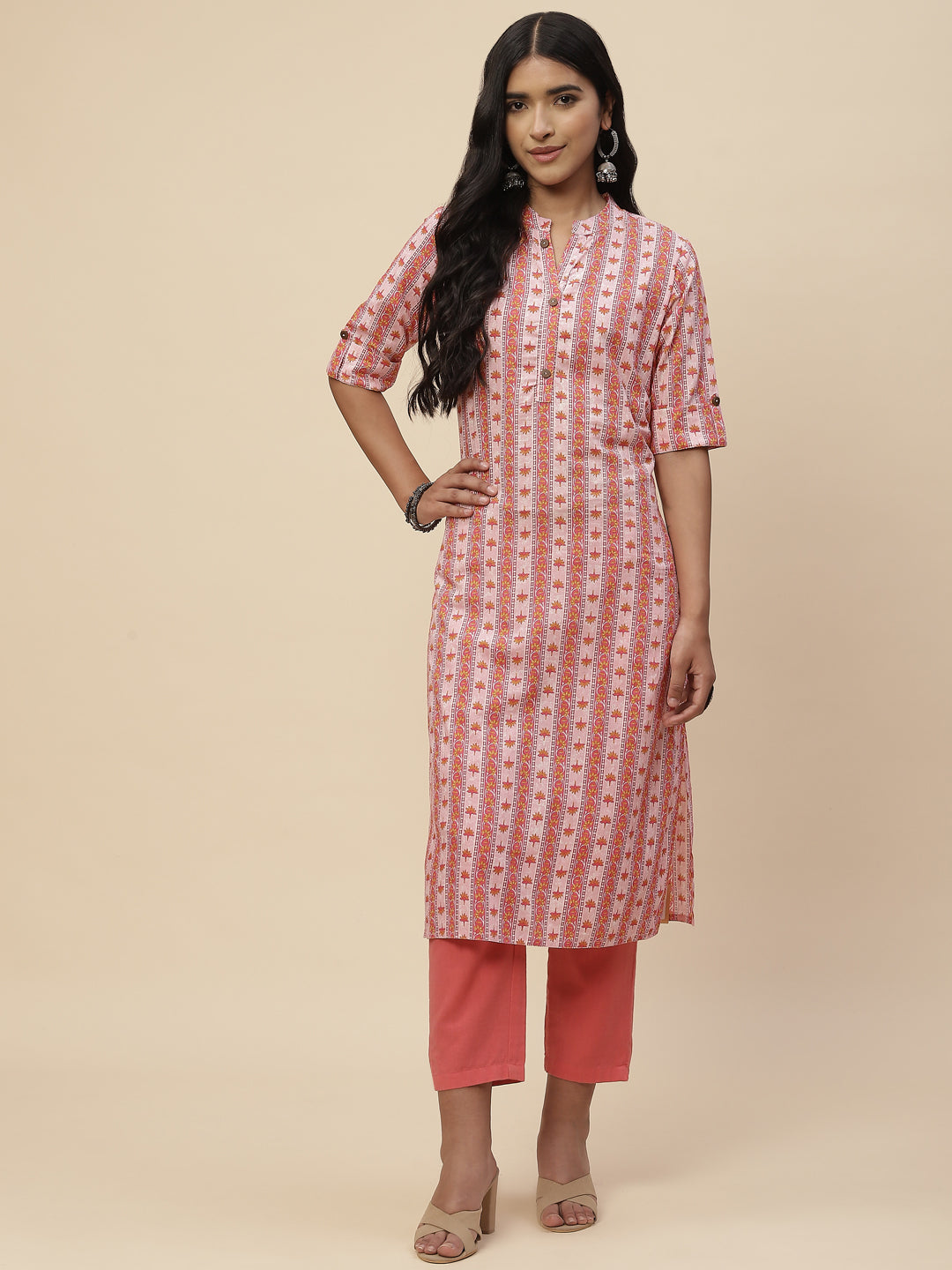 Floral Printed Cotton Kurta