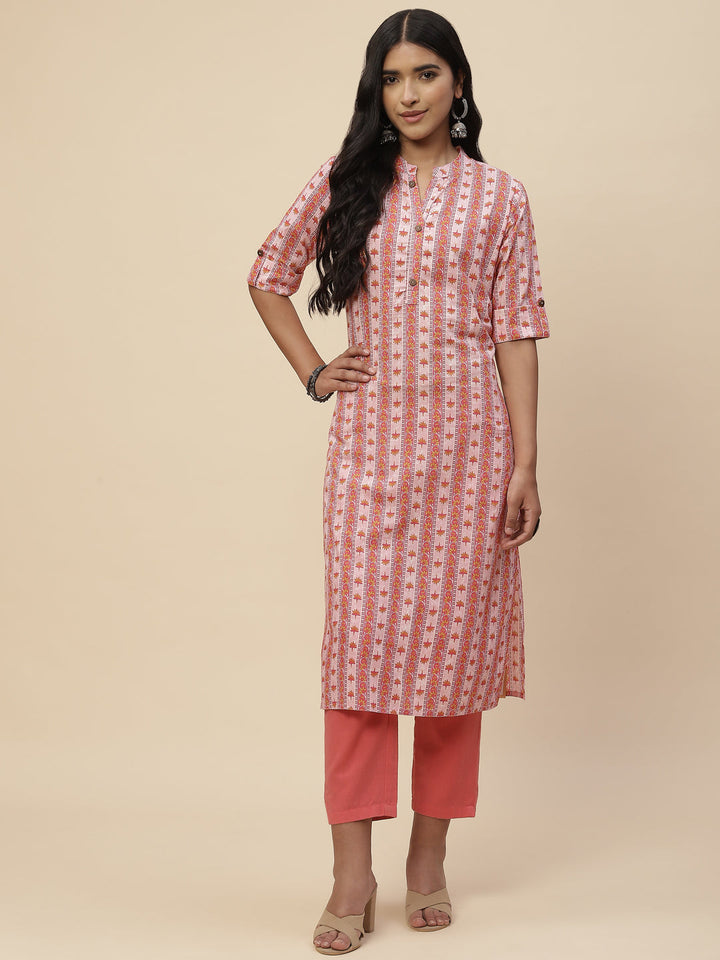 Floral Printed Cotton Kurta