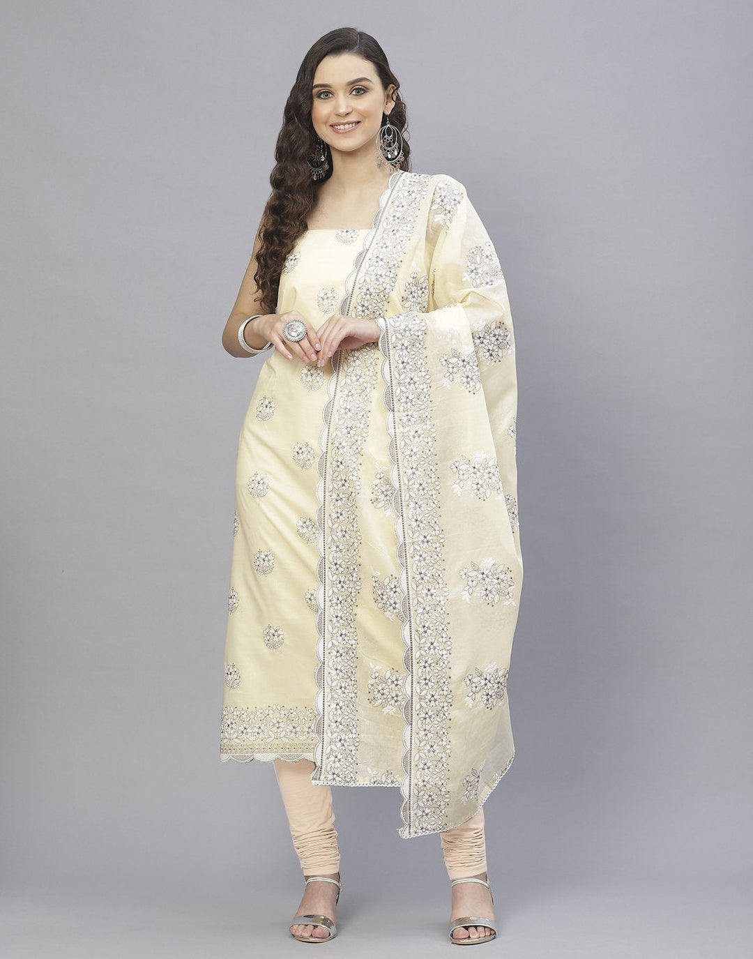 Cotton Embroidered Suit Set