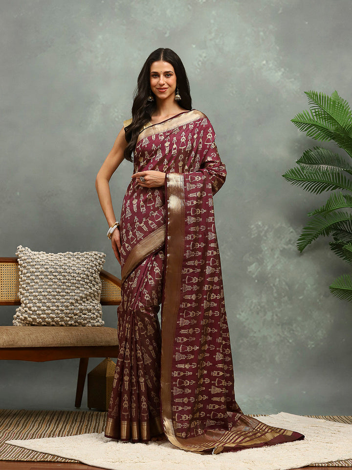 Digital Printed Art Silk Saree
