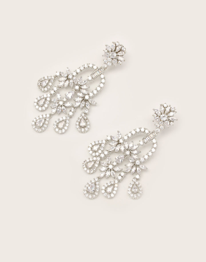 Gold Plated Earrings Embellished With Diamond Stone