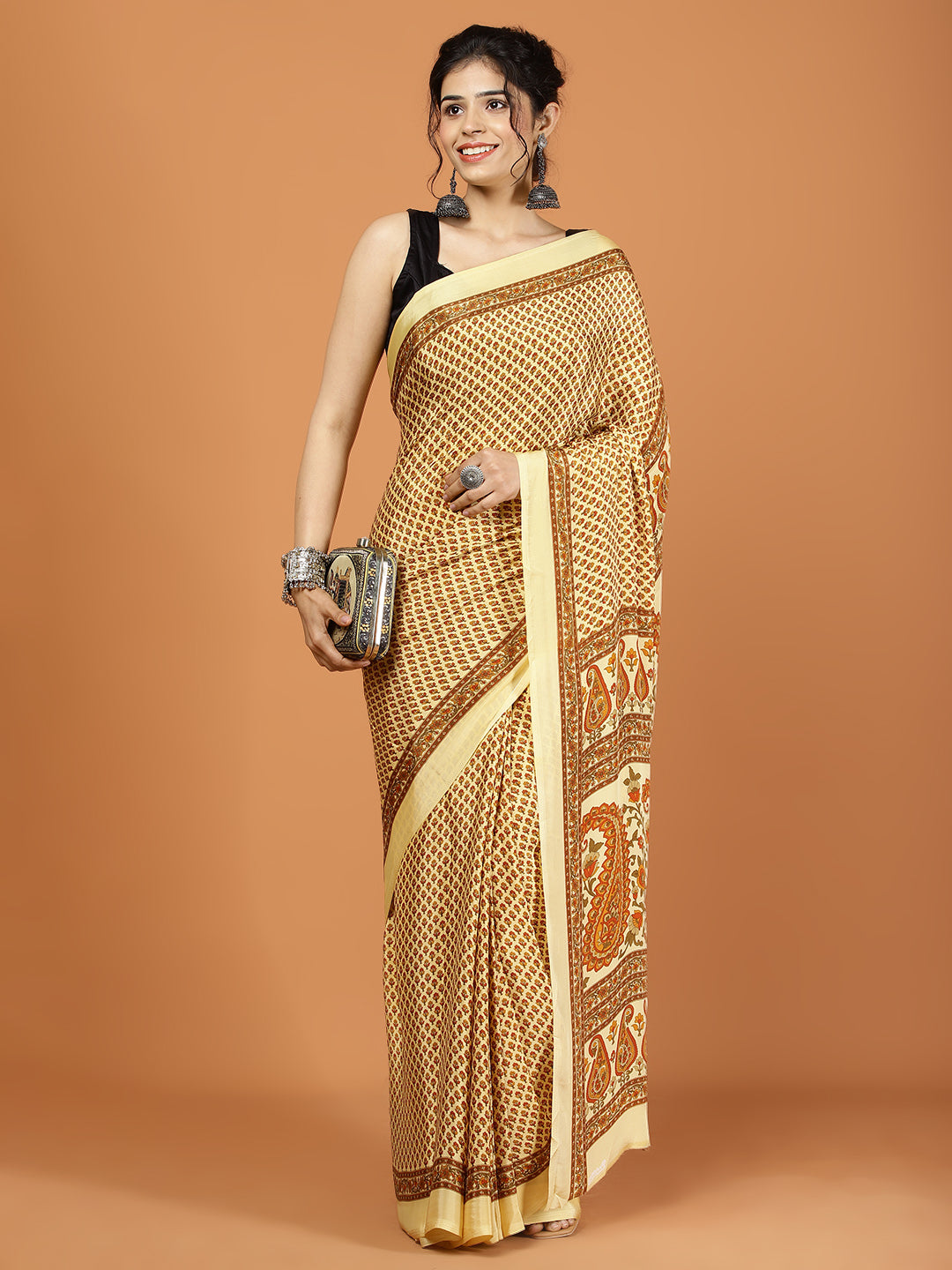Digital Printed Crepe Woven Saree