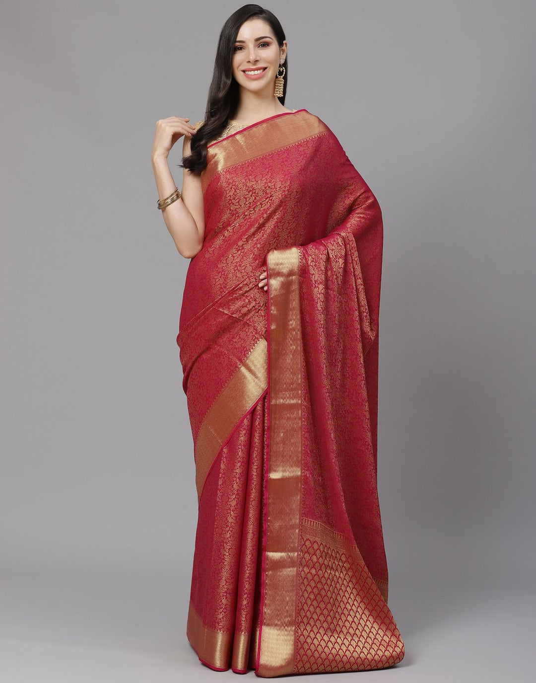 Semi Georgette with Beautiful Zari Jaal Weaves