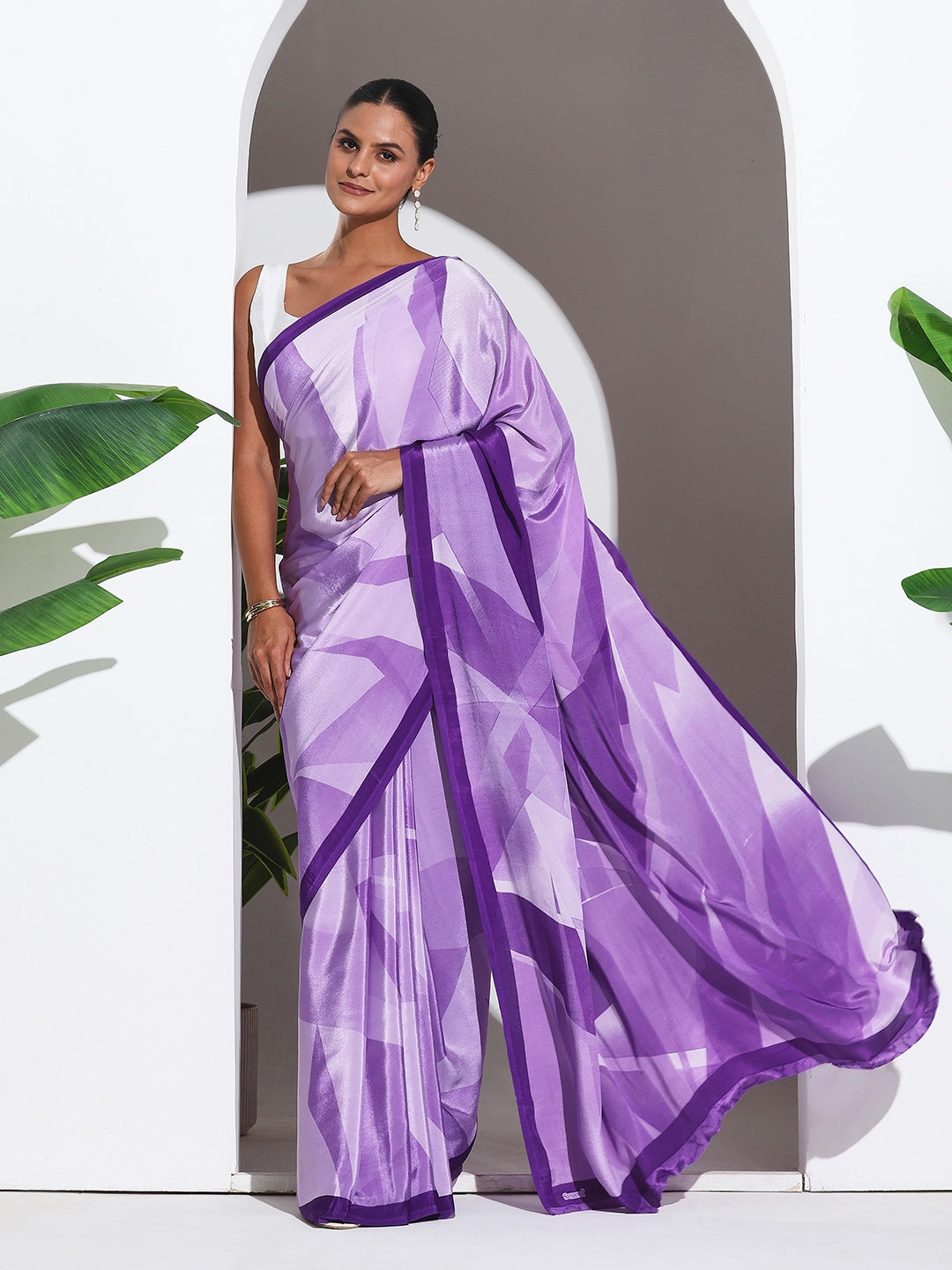 Digital Printed Crepe Saree