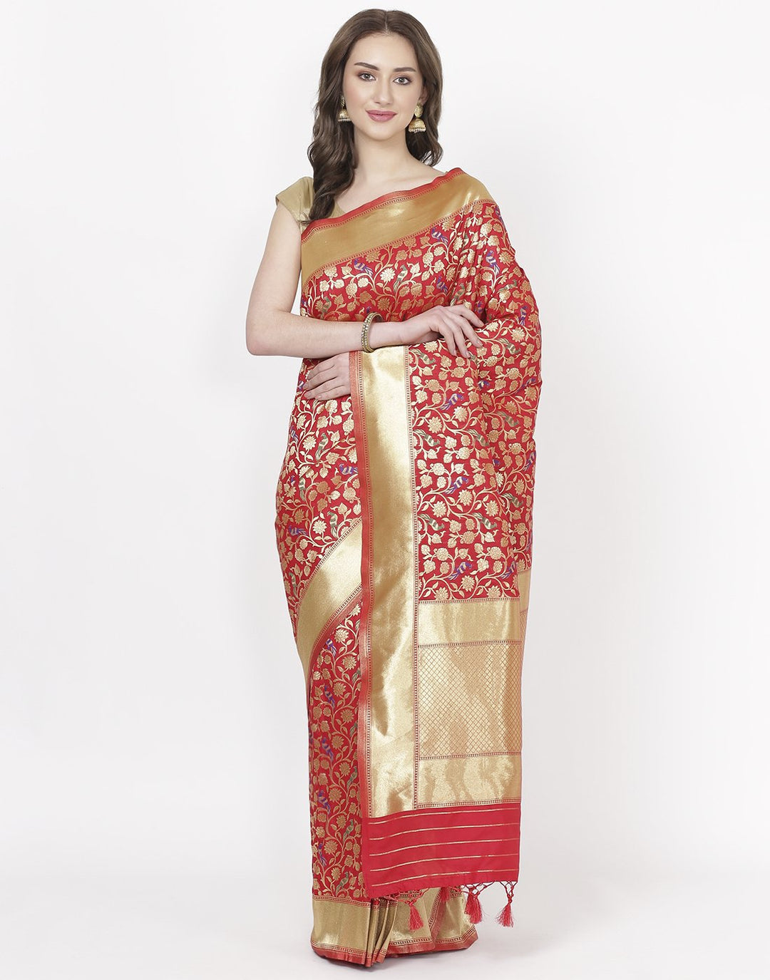 Red Banarasi Art Handloom Saree
