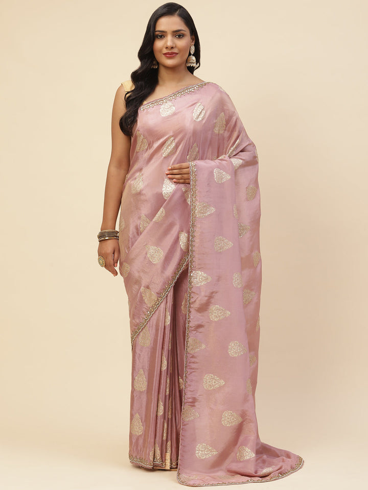 Woven Embroidered Banarasi Saree