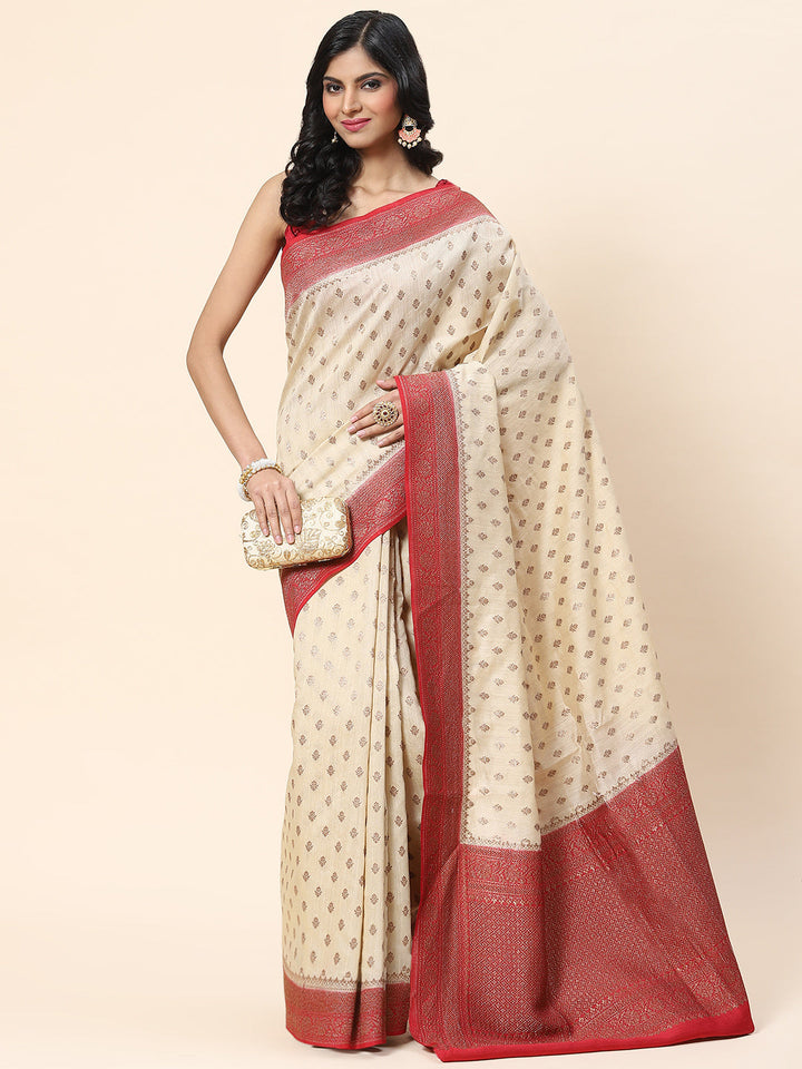 Antique Booti Banarasi Woven Saree