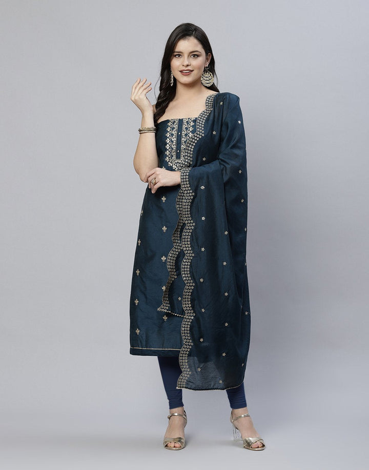 Embroidered Chanderi Suit Piece