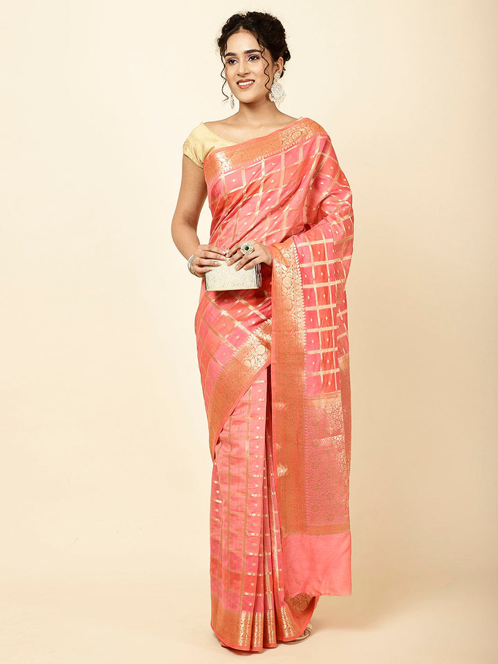Zari Jaal Woven Cotton Saree