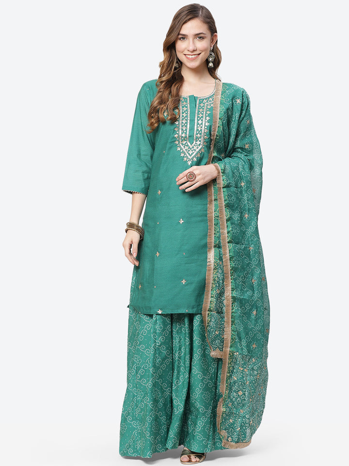 Embroidered Cotton Chanderi Lehenga Choli With Chanderi Dupatta