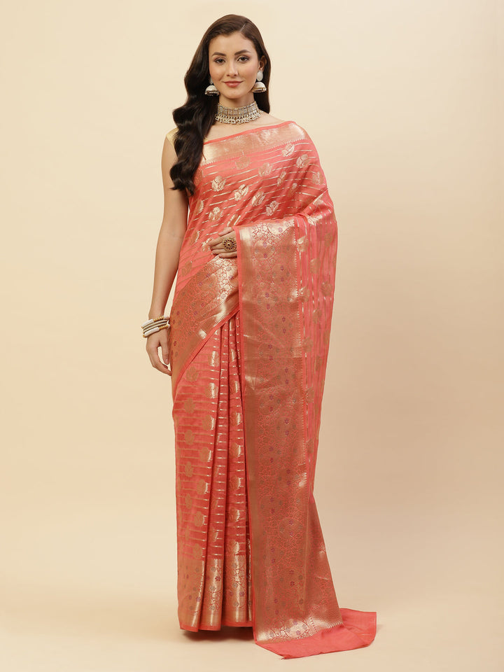 Zari Jaal Cotton Woven Saree