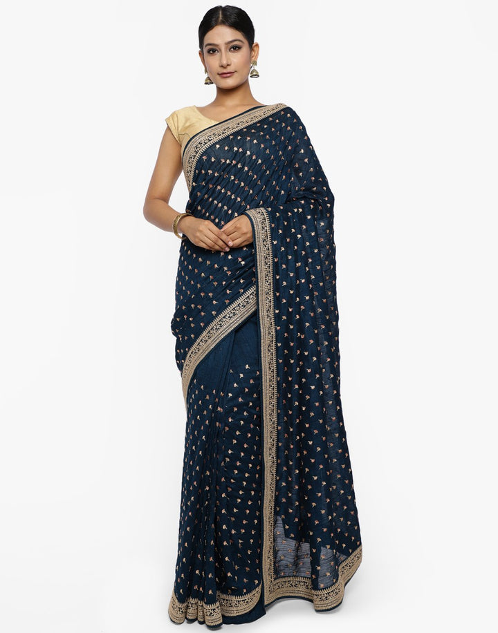 Dupi Silk Saree With Swaroski