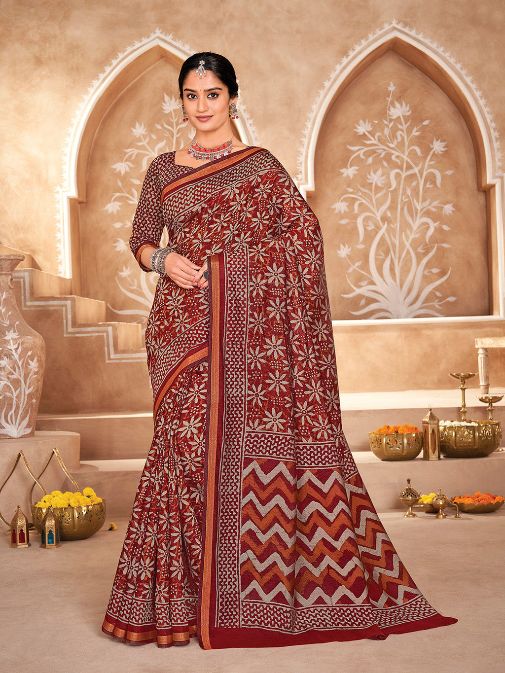 Printed Art Silk Saree