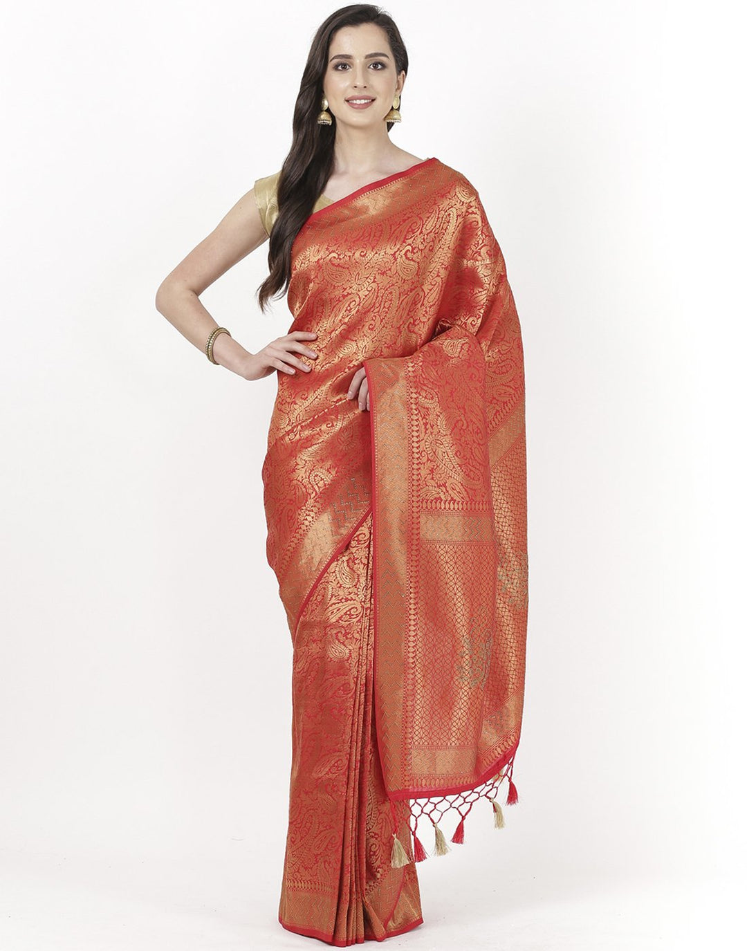 Hot Pink Art Handloom Saree