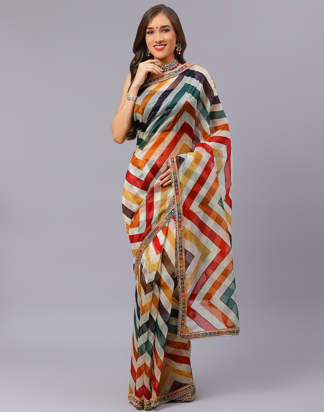 Embroidery Navy Blue Multi