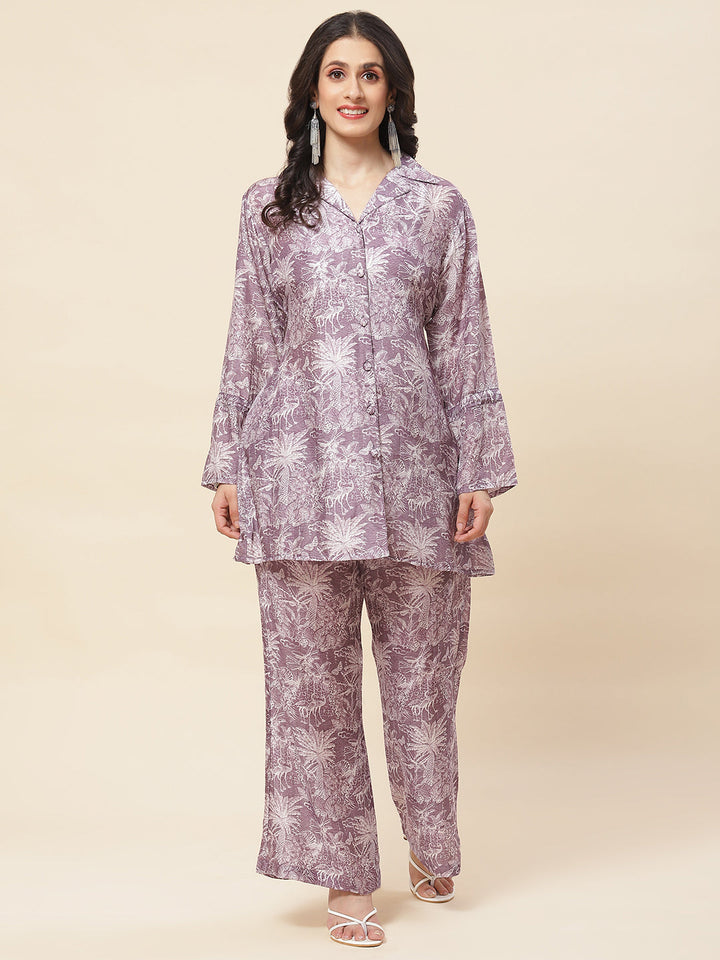 Printed Cotton Kurti With Pants