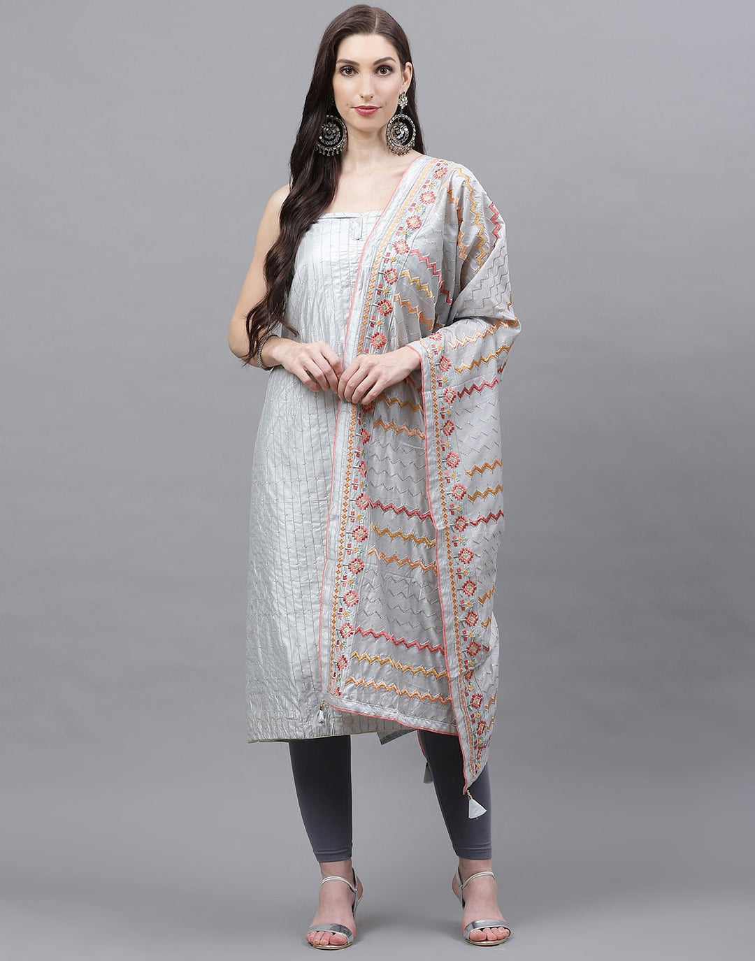 Chanderi Embroidered Suit piece
