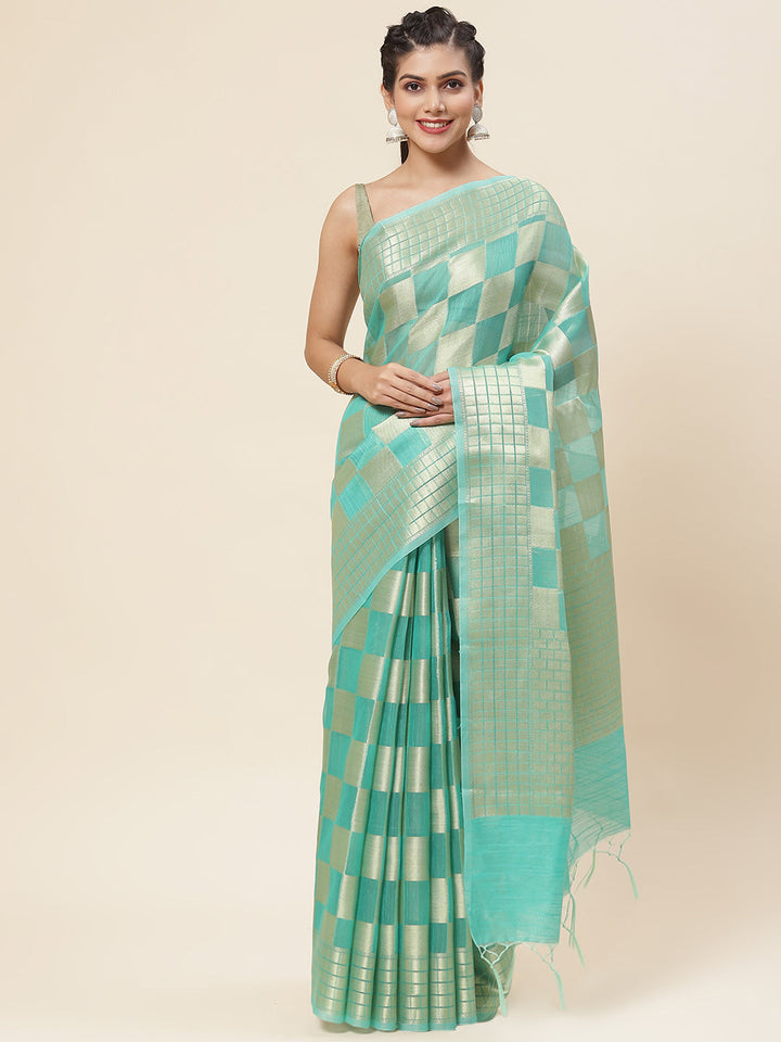 Zari Jaal Woven Cotton Saree
