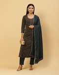 Printed Cotton Anarkali Salwar Kameez Stitched Suit With Dupatta