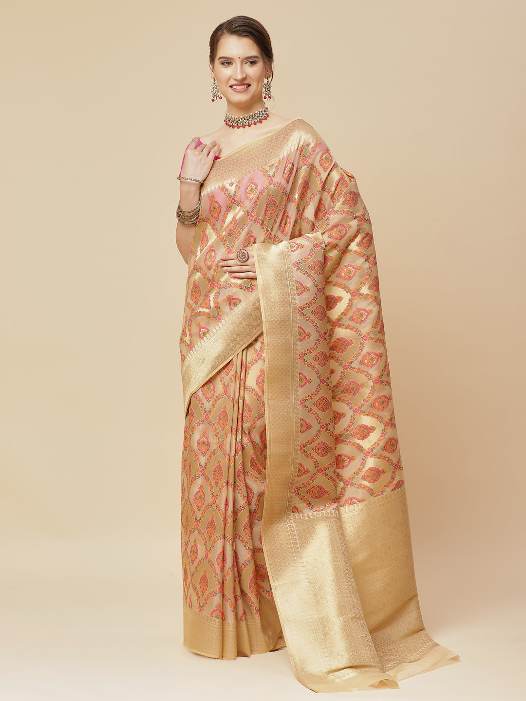 Zari Zaal Organza Woven Saree