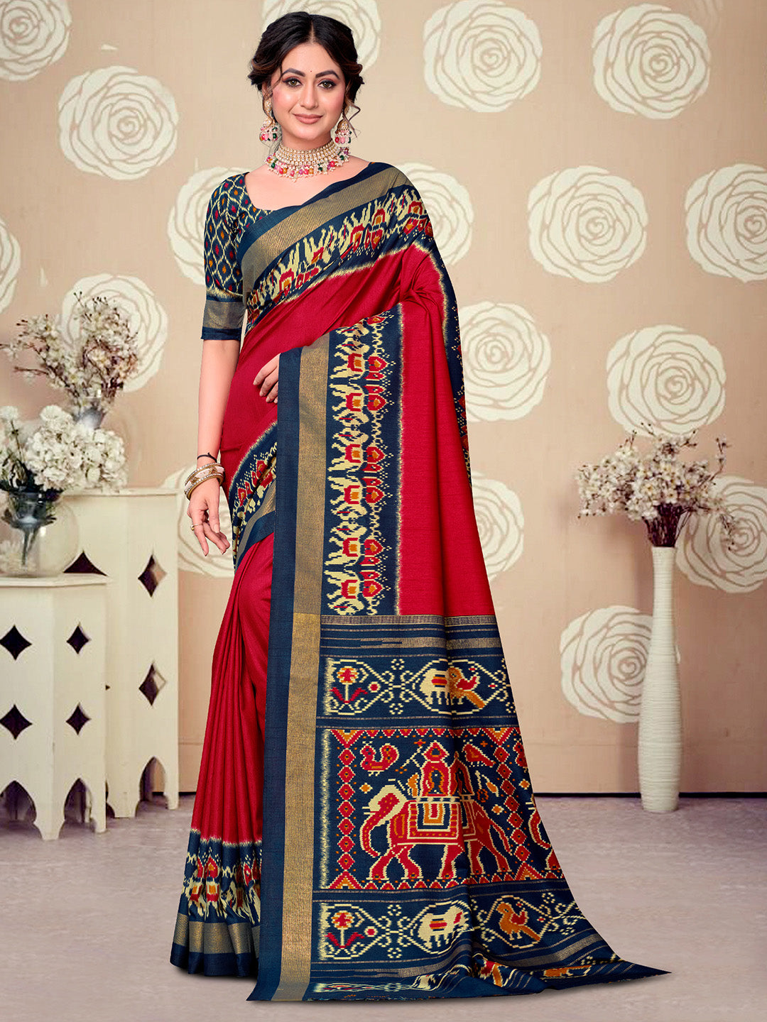 Printed Art Silk Saree