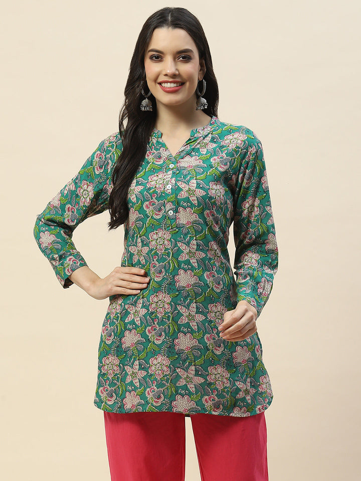 Printed Cotton Short Kurti