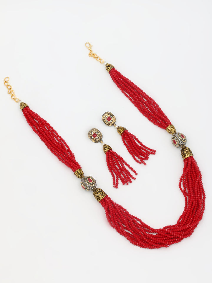 Pearl Necklace Set With Earrings