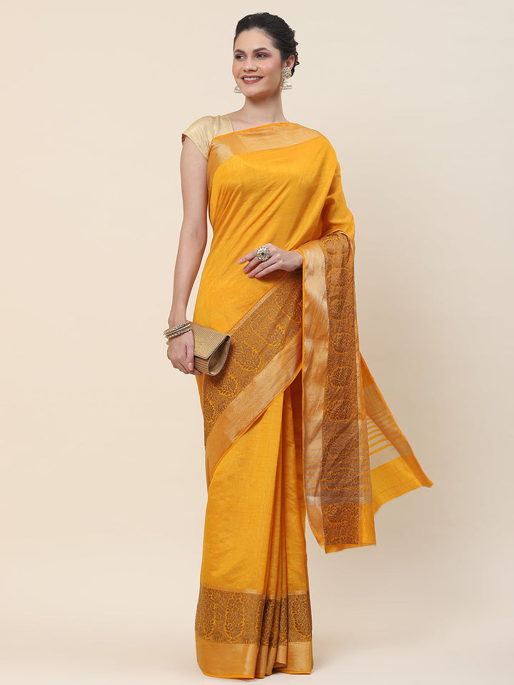 Zari Border Woven Handloom Saree