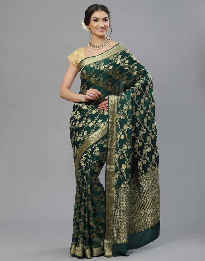 Zari Jaal Crepe Saree