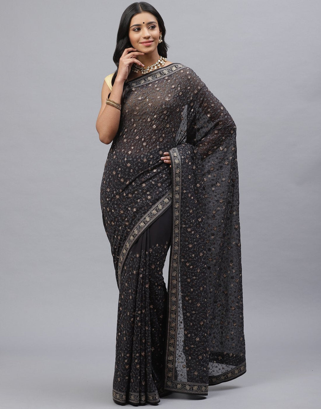 Art GGT Embroidery Saree