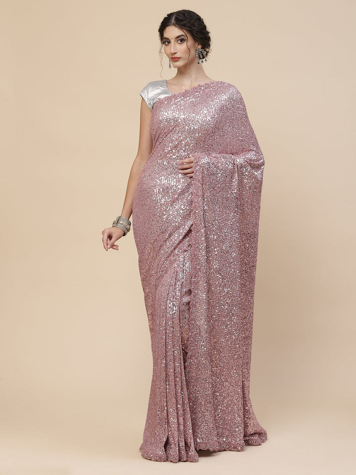 Embroidered Sequence Net Saree