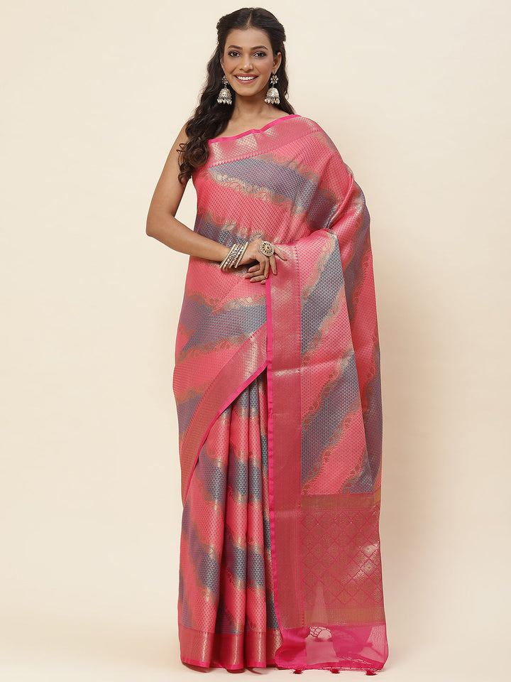 Resham Jaal Woven Cotton Saree