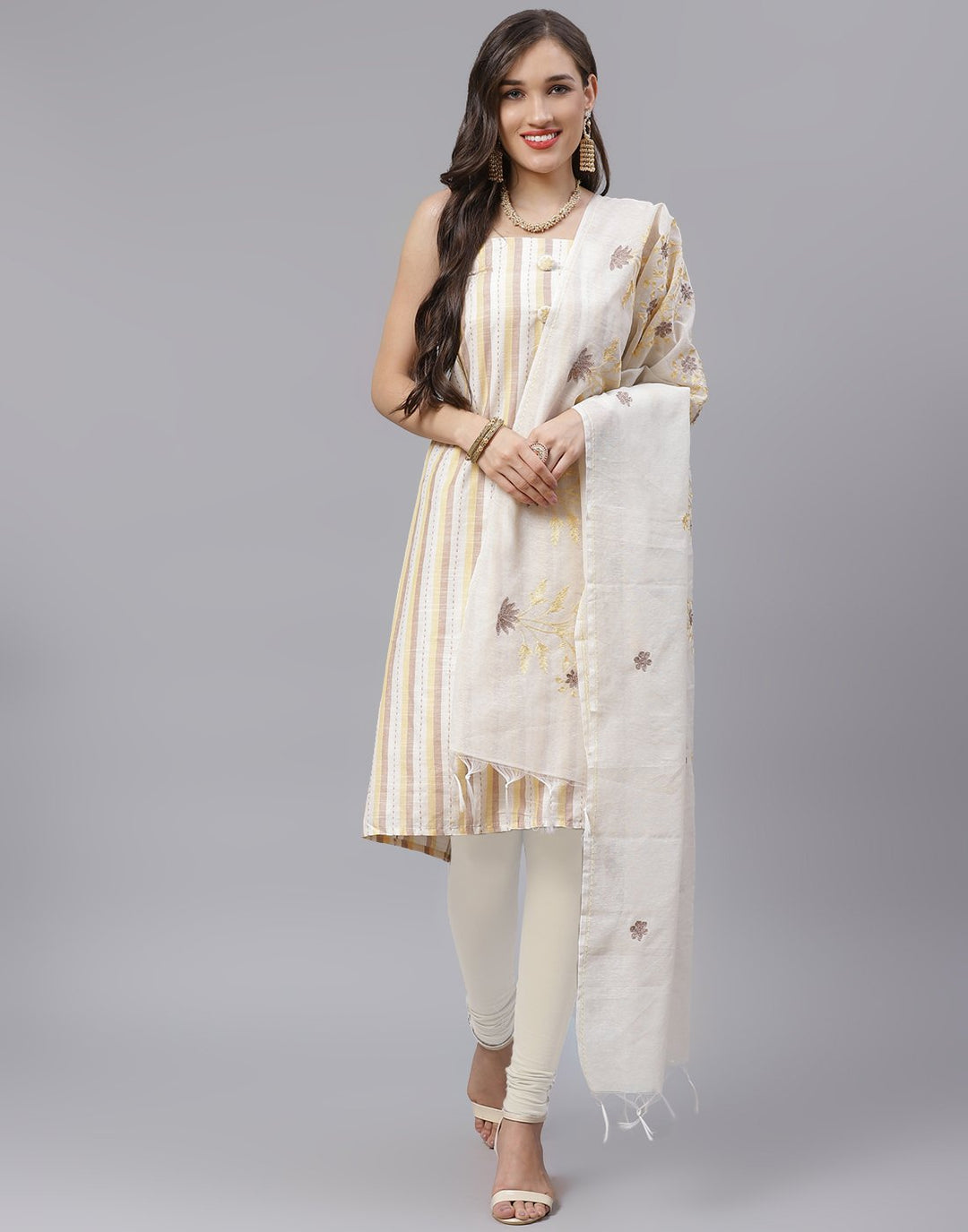 Cotton Embroidered Suit Piece