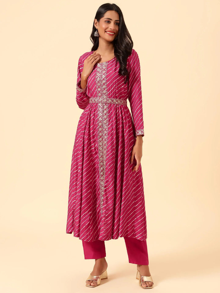 Printed Cotton Kurta With Pants