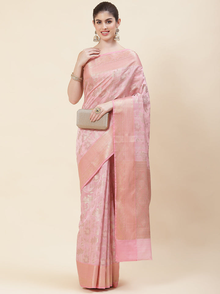 Zari Jaal Woven Cotton Saree