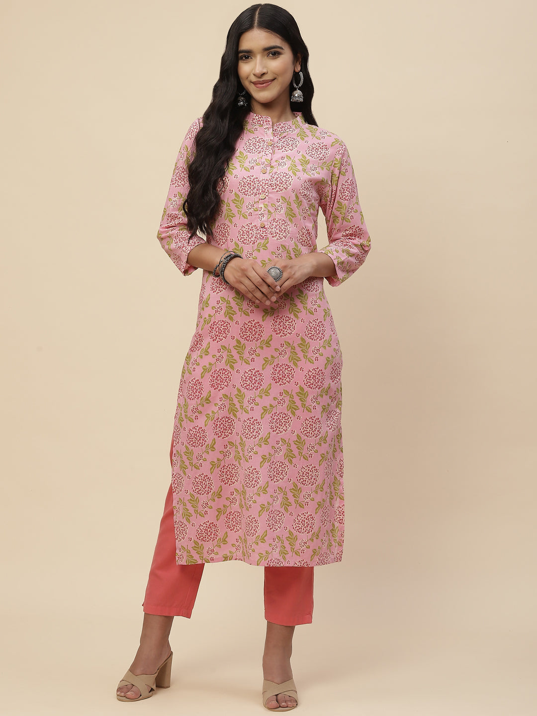 Floral Printed Cotton Kurta