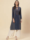 Printed Crepe Kurta