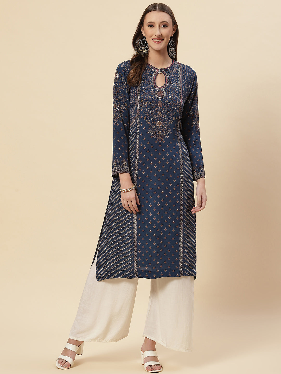 Printed Crepe Kurta