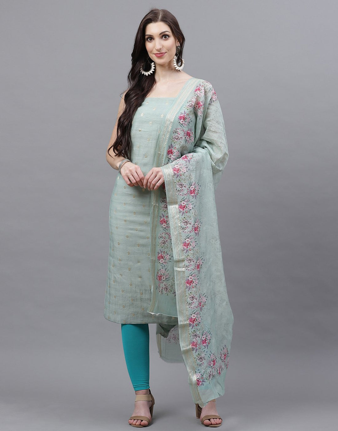 Fine Chanderi Printed Suit Piece