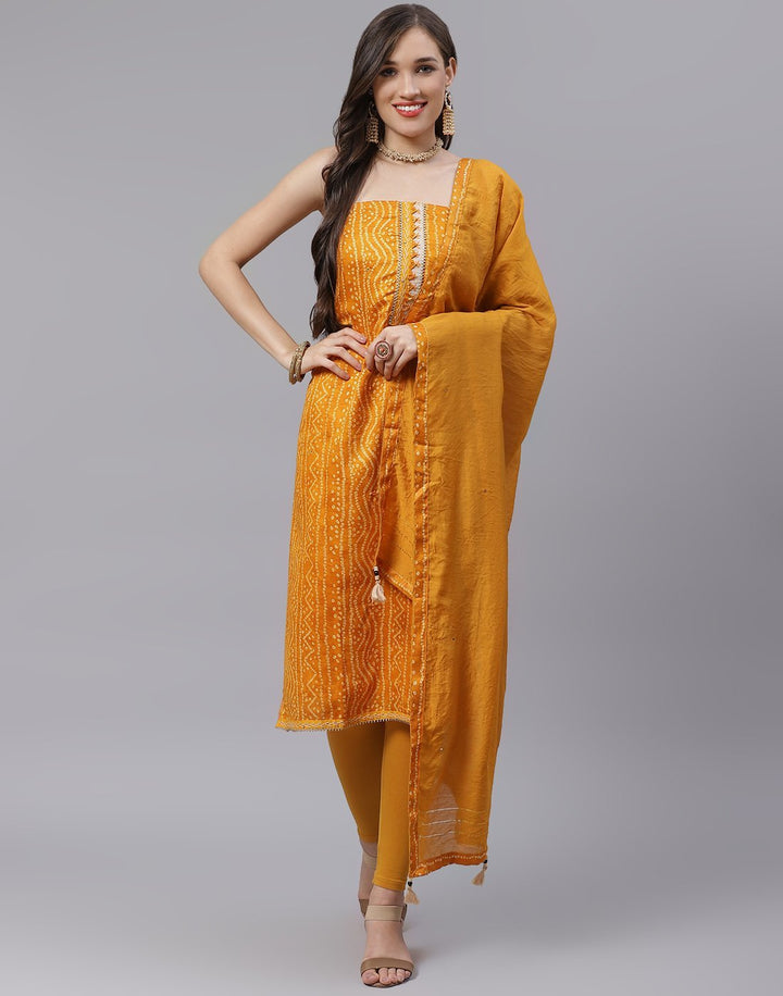 Cotton Bandhej Print Suit Piece