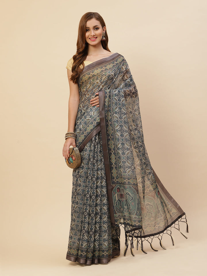 Patola Printed Cotton Saree