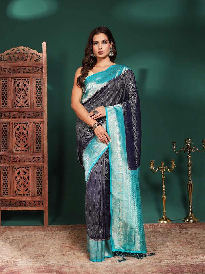 Plain Crepe Saree