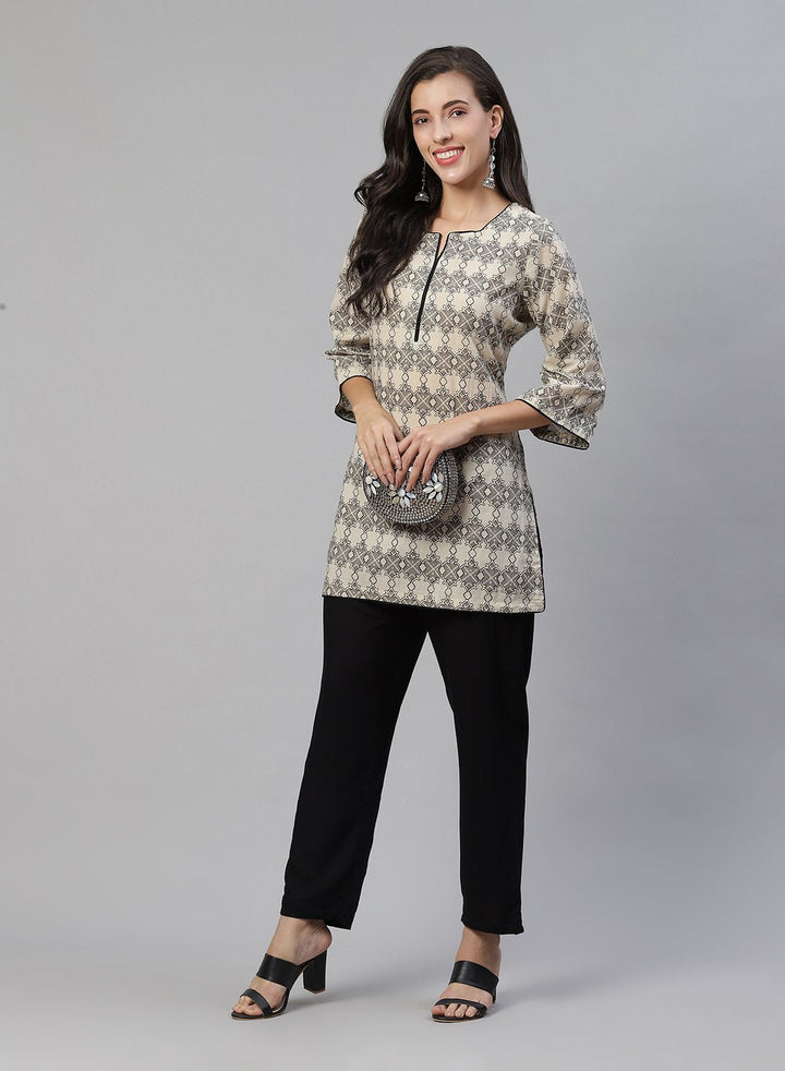 Printed Cotton Short Kurti