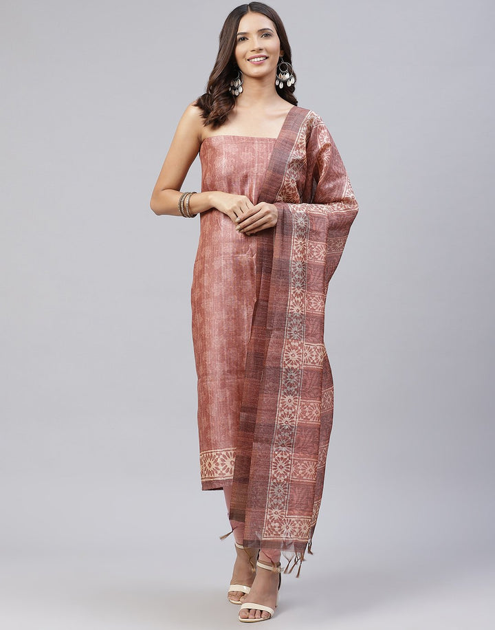 Chanderi Printed Suit Piece