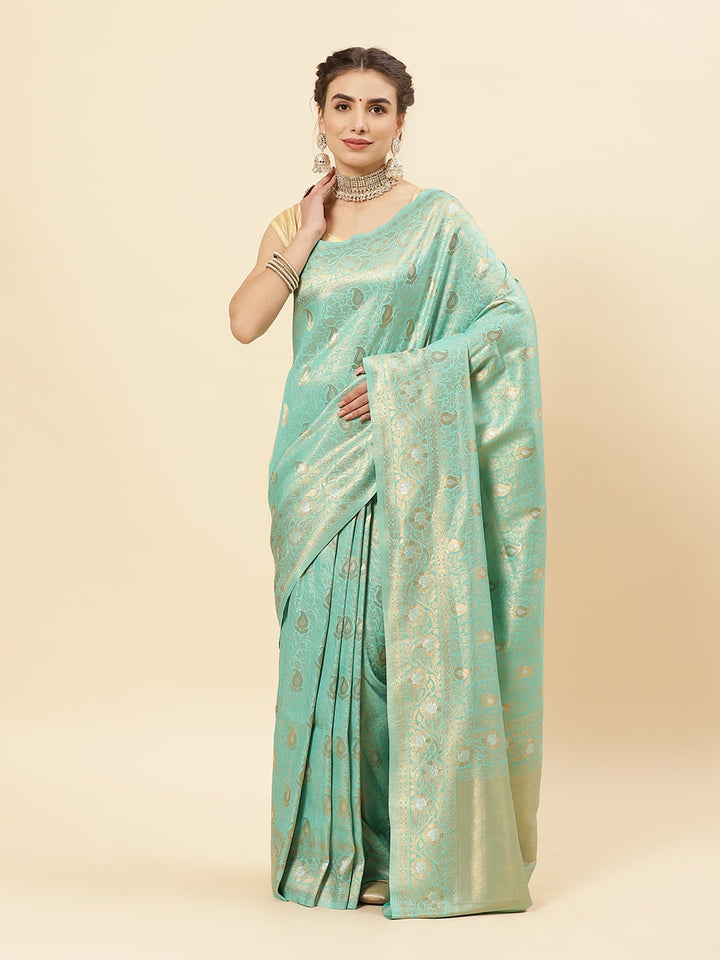 Art Handloom Saree with Zari Jaal Border